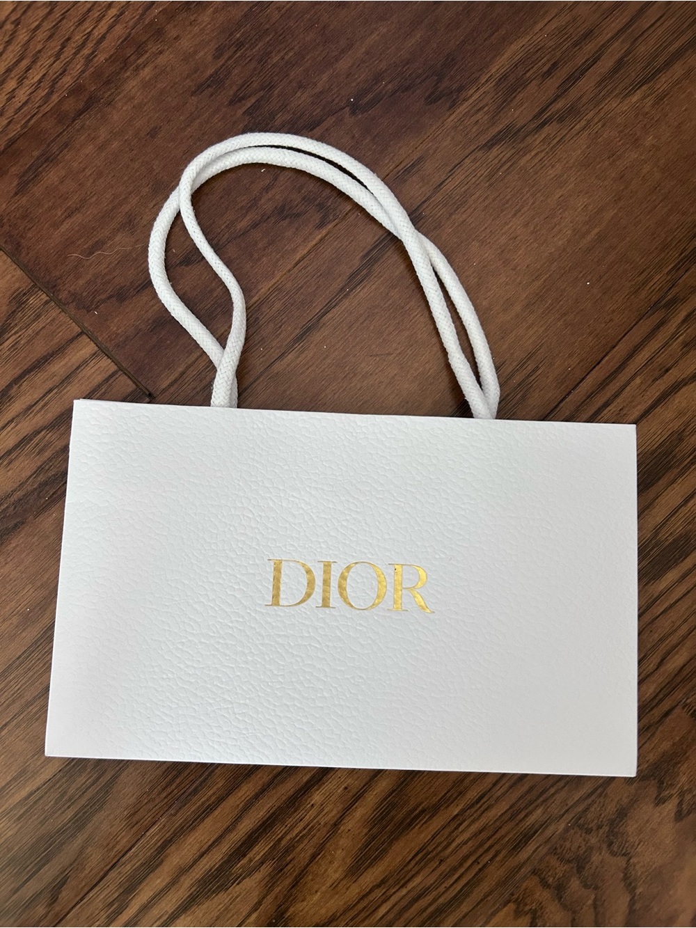 DIOR White and Gold Signature Gift Bag / mini size